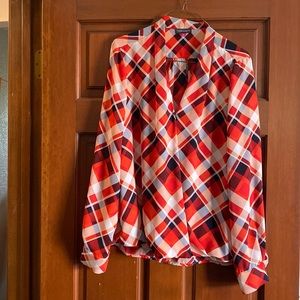 Vince Camuto Plaid Blouse size M